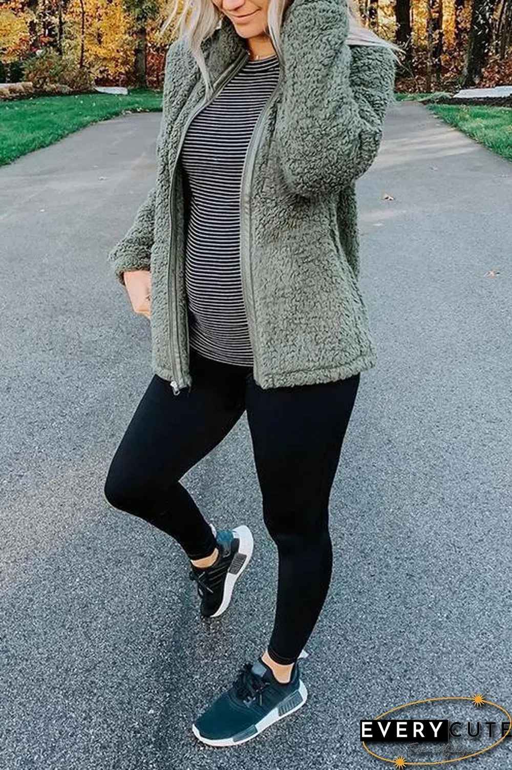 Classical Fluffy  Fleece Zipper Jackets