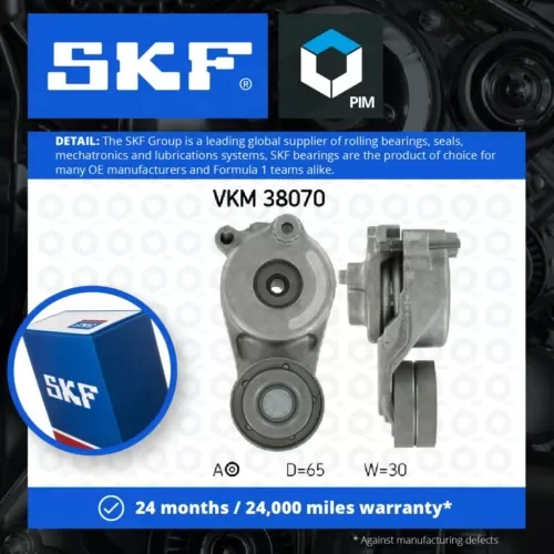 Dronehint Aux Belt Tensioner fits MERCEDES S320 W221 3.0D 05 to 13 Drive V-Ribbed SKF New Parts