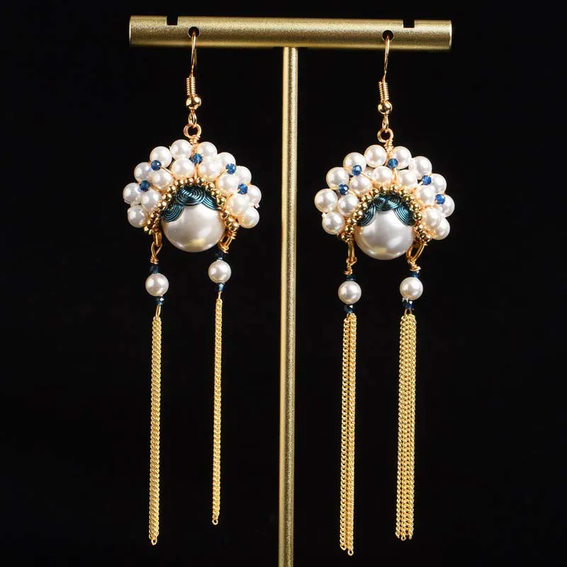 Pearl Blessing Happiness Drop Earrings Necklace