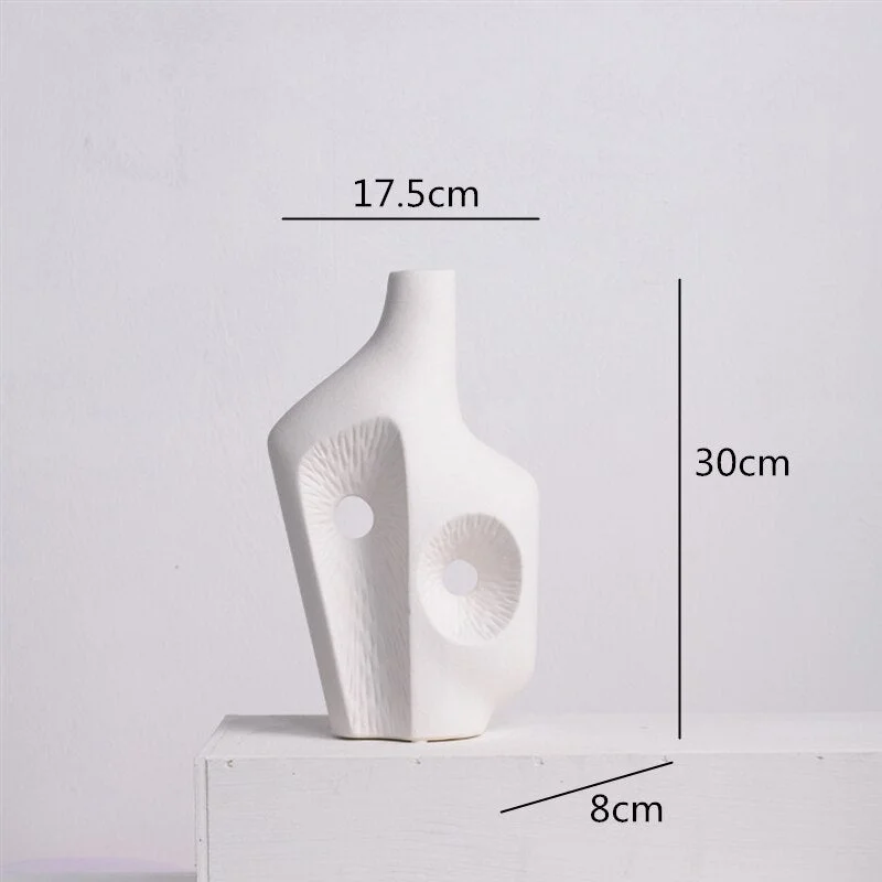Abstract Irregular Rockery Ceramic Ornaments Coral White Handmade Ceramic Furnishings Hollow Out Home Decoration Accessories