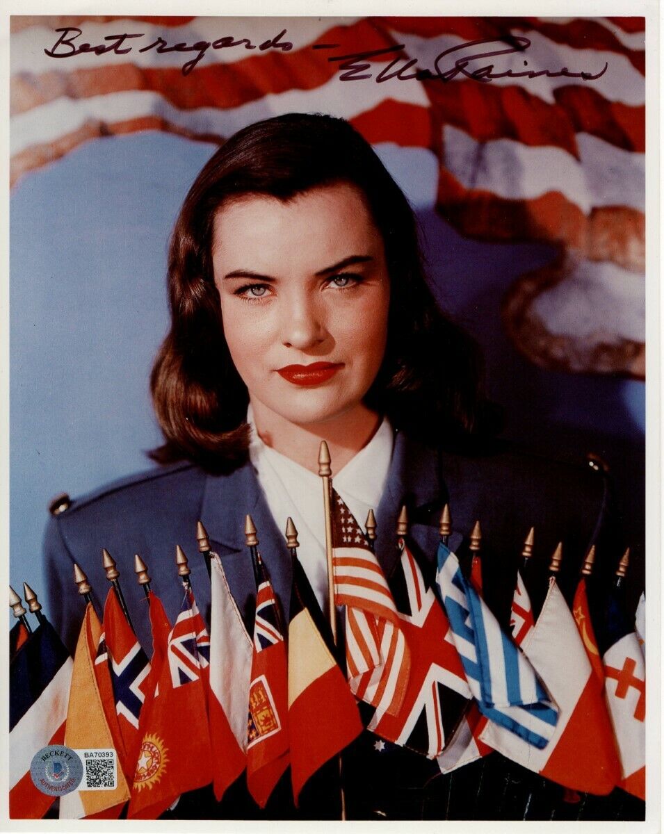 Ella Raines Signed Autographed 8X10 Photo Poster painting TV Movie Actress BAS BA70393