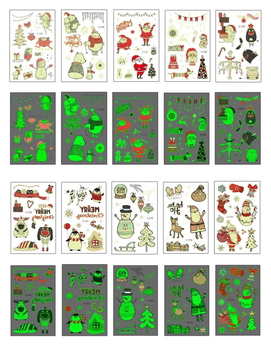 10-20pcs/set Colorful Halloween Skull Head Temporary Tattoo Sticker Child Adult Body Art Water Transfer Fake Tattoo for Face