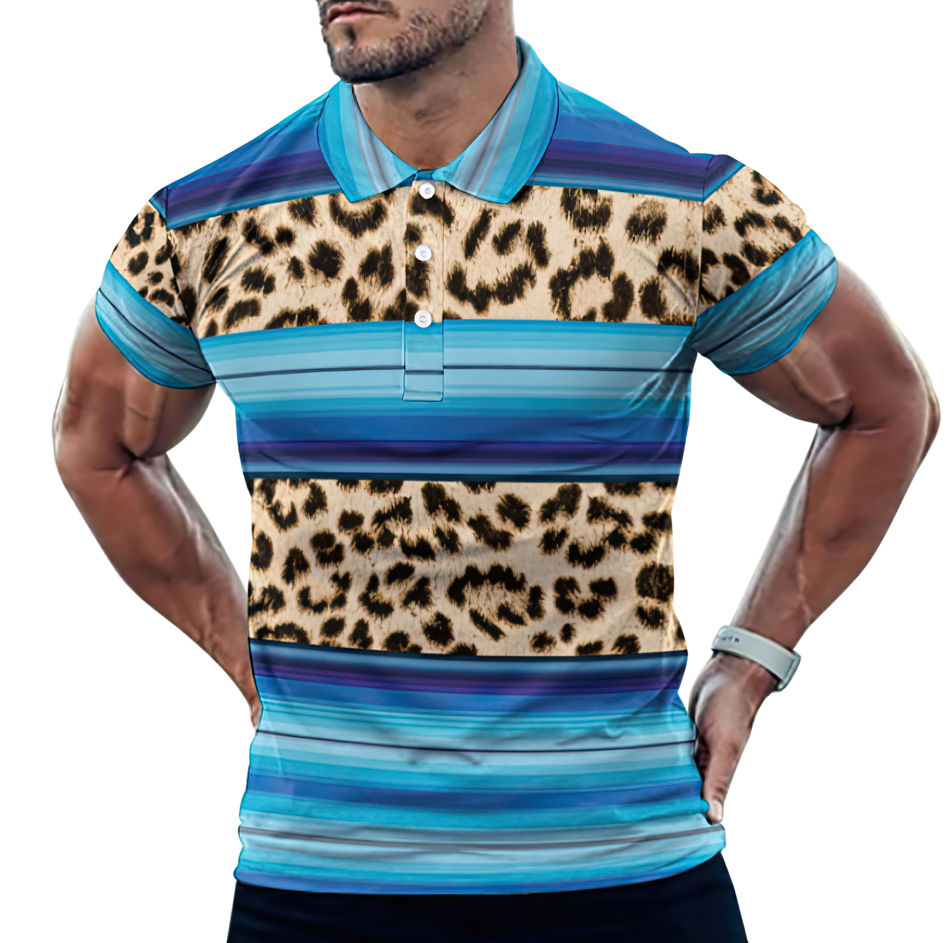 Traditional Spanish Serape Fiesta Mexican Blanket Men's Short Sleeve Casual Polo Shirts