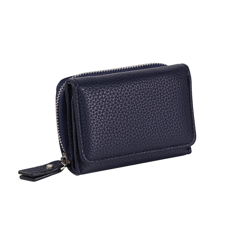 Women’s Solid Color Pu Leather Zipper Wallets