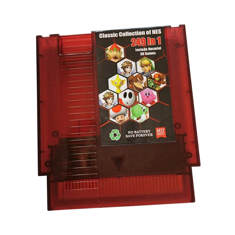 8 Bit Game Card - Super 249 in 1 Collection NES Cartridge Multicart for Classic NES Game Console | US And EUR Region Free