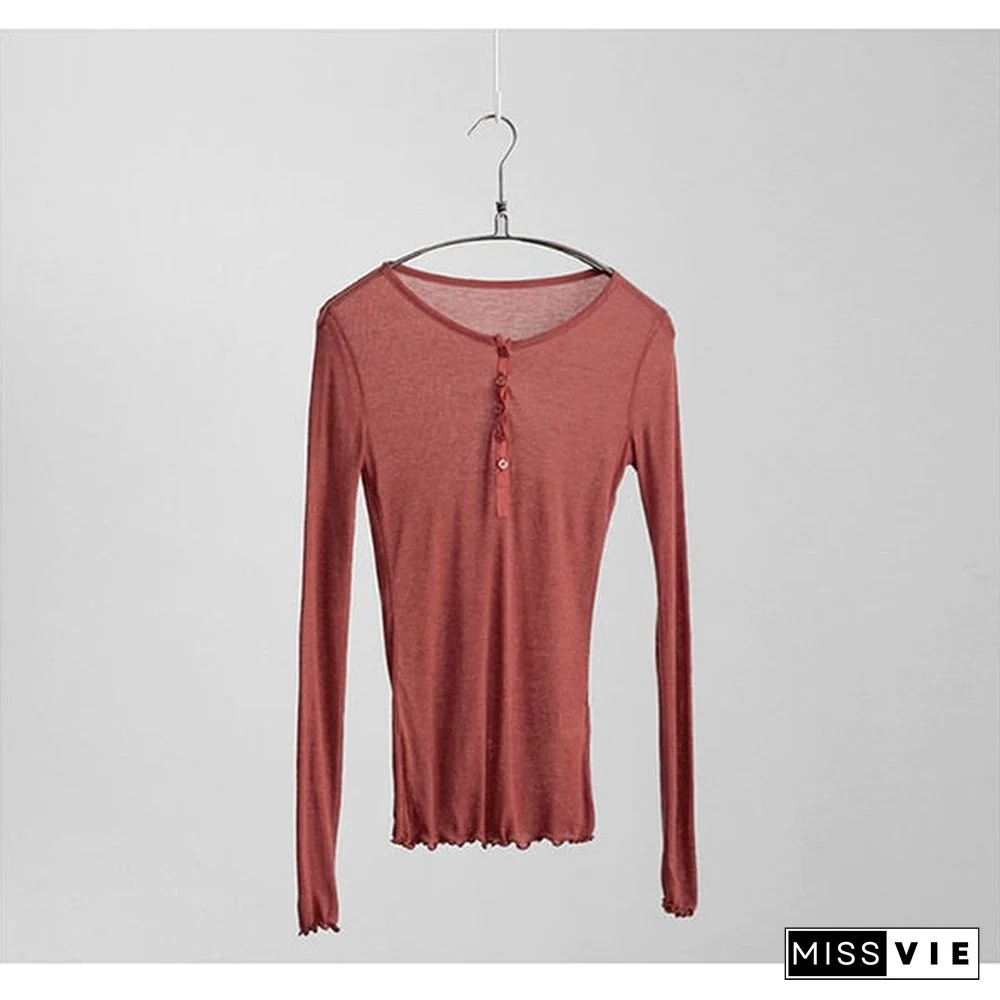 Sexy Tshirt Women T Shirt Spring Summer T-Shirt Women Tops Korean Long Sleeve Vetement Femme Ropa Mujer Kawaii Clothes