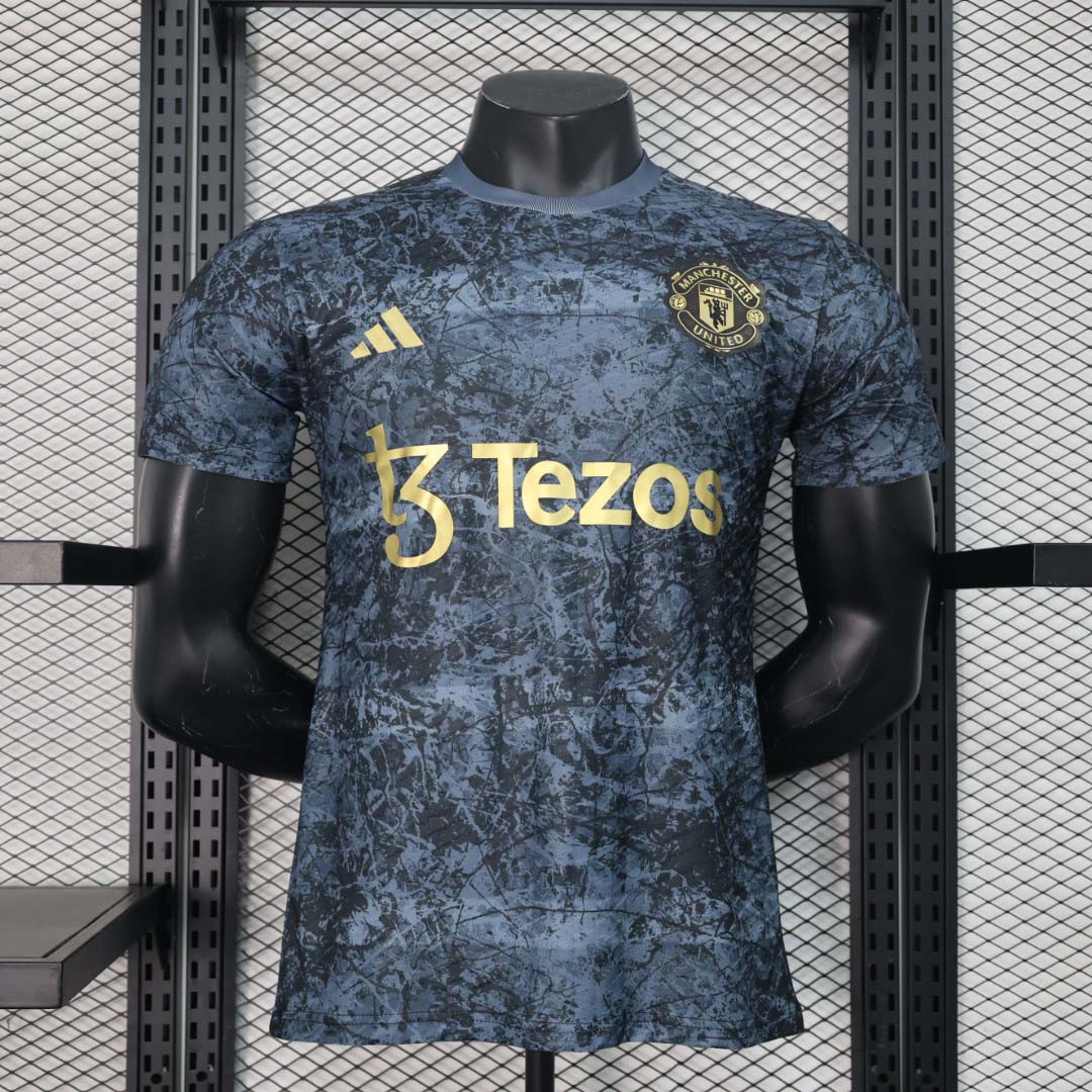 2024-2025 Players M-U co-branded black and gray_Football Shirt 1:1 Thai Quality