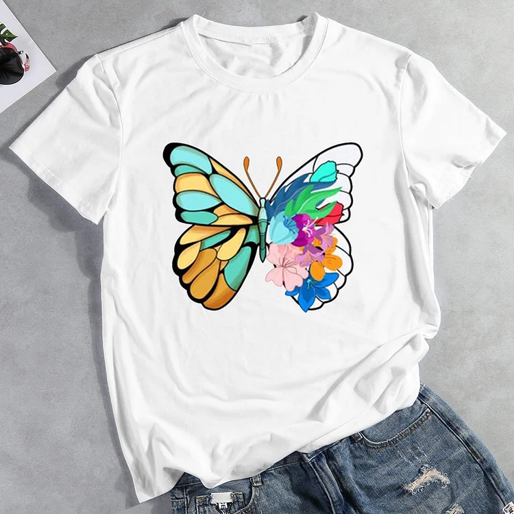 ANB - Colorful butterfly insect T-shirt Tee -04283