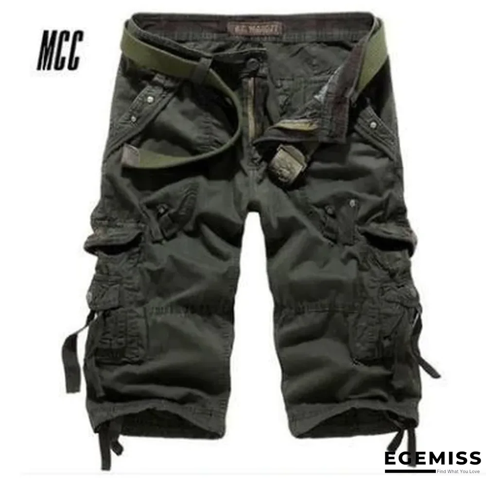 Plus Size Men's Camouflage Loose Cargo Work Casual Shorts | EGEMISS