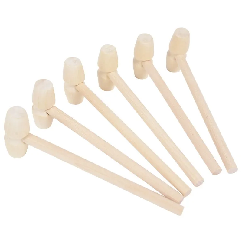 5/10pcs Mini Wooden Hammer Pounder Replacement Wood Mallets Crab Seafood Crackers Kids Toys Wedding Birthday Party Decoration