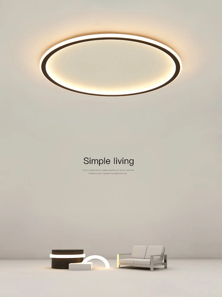 Modern Led Ceiling Lamps Nordic Simple Lighting Living Bedroom Room Ceiling LampBlack Indoor Lamps Fixtures Dimmable AC90-260V