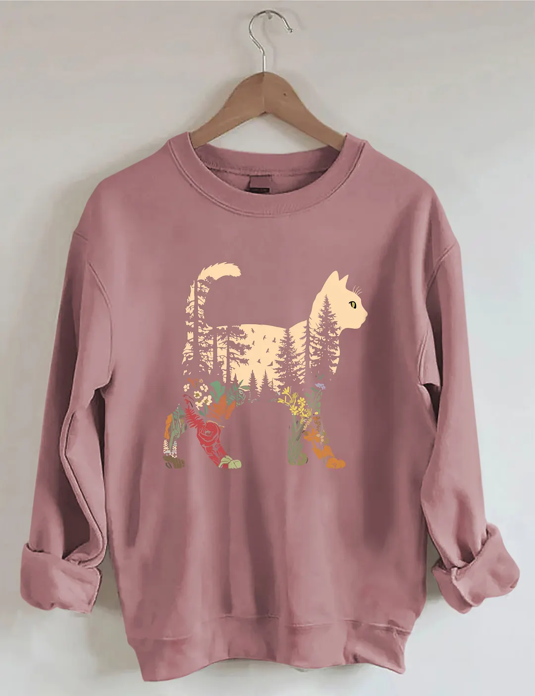 Boho Cat Plants Sweatshirt