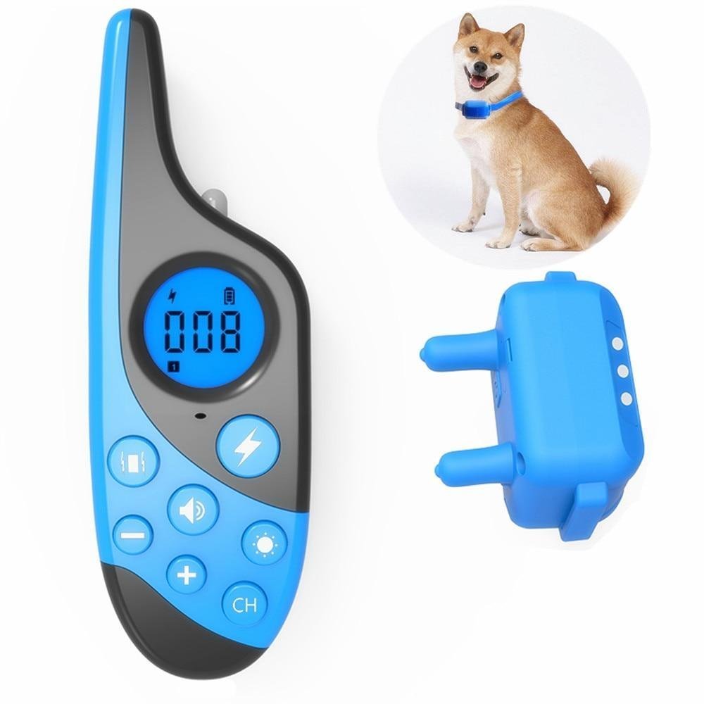 Dog Training Collar Waterproof Rechargeable Shock Sound Vibration Anti-Bark Remote Control For All Size Dogs