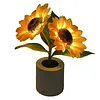 A sparkling sunflower lamp a twinkling sunflower tree three-color lighting realistic 3D design USB c