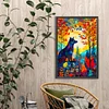 (40*60cm)Stained Glass Wolf - Full Round Drill Diamond Painting