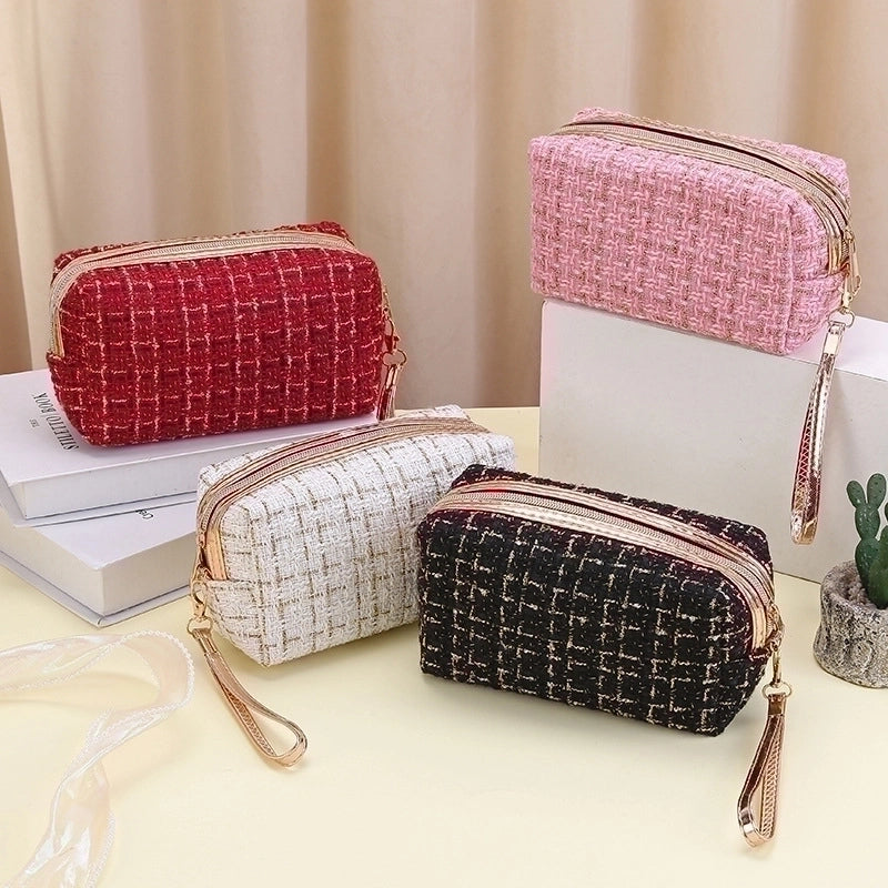 Vacation Solid Color Polyester Storage Bag Makeup Bags