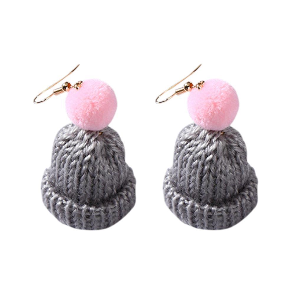 

Fashion Creative Women Pompom Cap Dangle Earrings Casual Jewelry -Silver, 501 Original