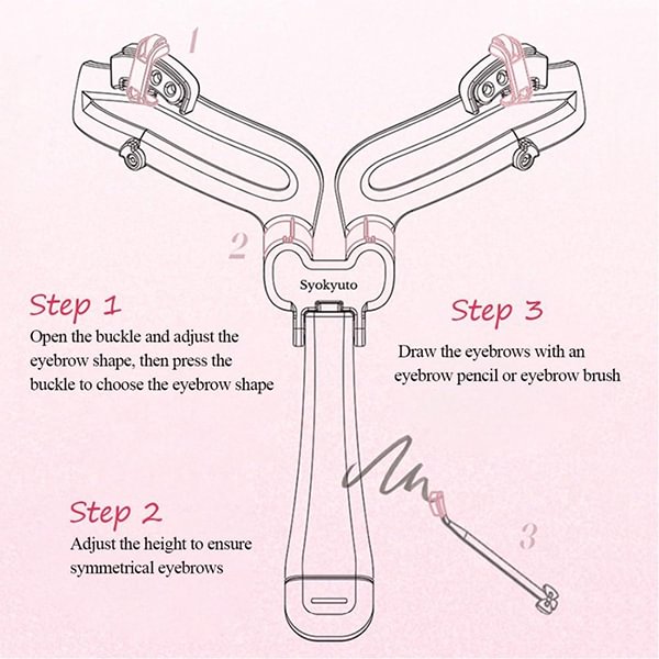 adjustable eyebrow shapes stencil