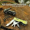 Multifunctional folding outdoor camping scissors screw set keychain Swiss Army knife
