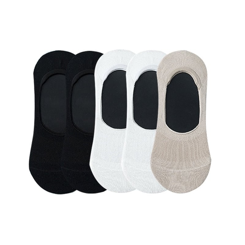 5 Pairs/lot Solid Mesh Women's Short Socks Pack No Show Invisible Socks Cotton Summer Breathable Thin Boat Sock Japanese Fashion