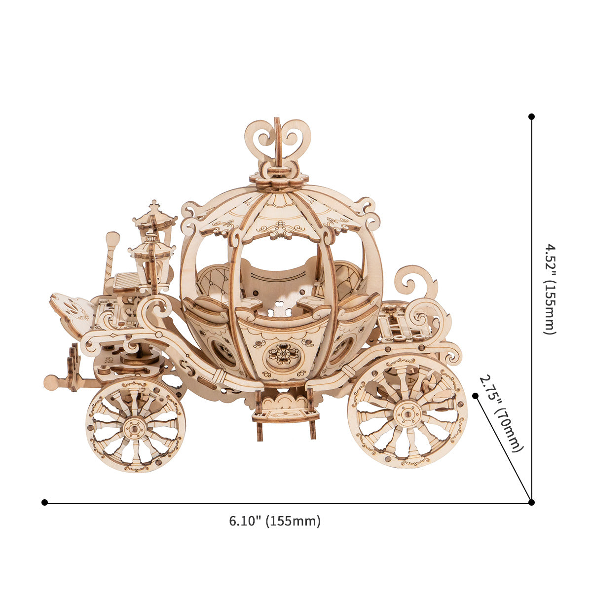 [Only Ship To U.S.]Rolife Pumpkin Carriage 3D Wooden Puzzle TG302