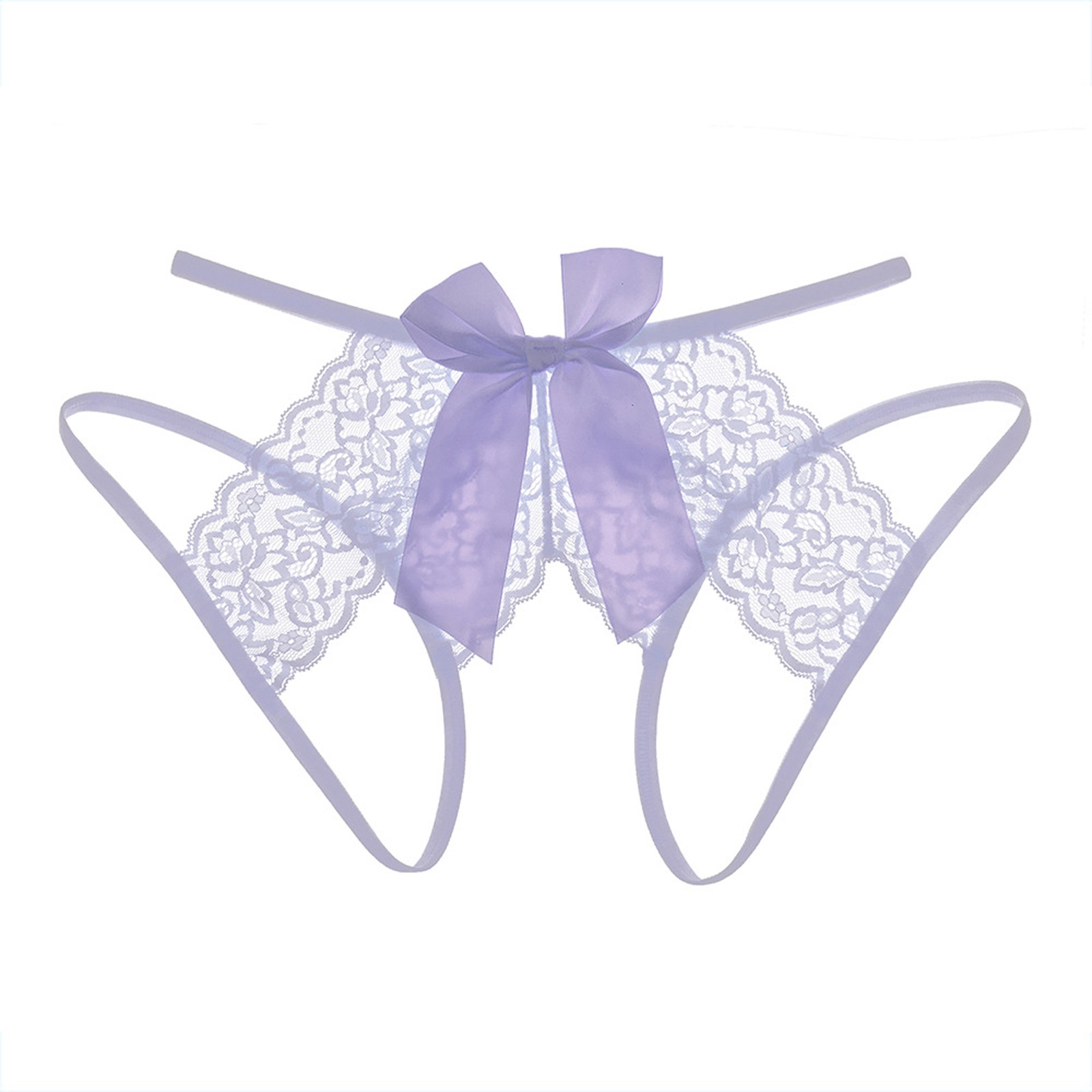 Lingerie Women Plus Size Underpants Women Sexy Cheeky Sexy Seamless Lace Slit Underpants Low Waist Bow Underpants Woman Clothing