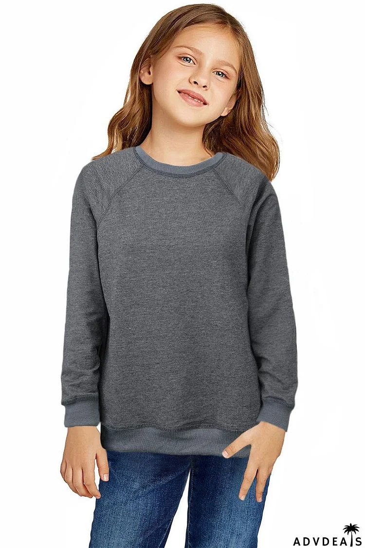 Raglan Sleeve Pullover Kids Sweatshirt