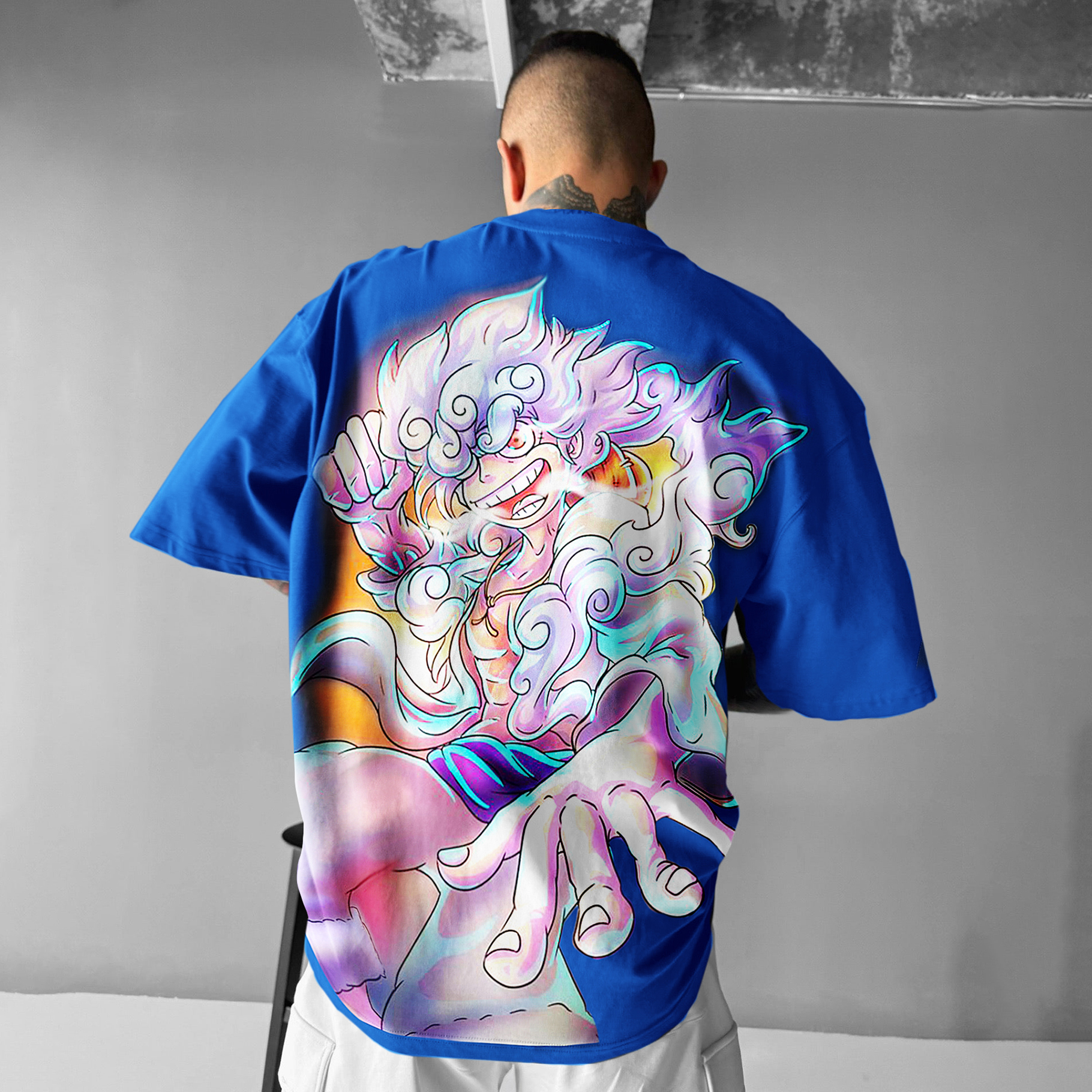 Oversized Anime Print Tee