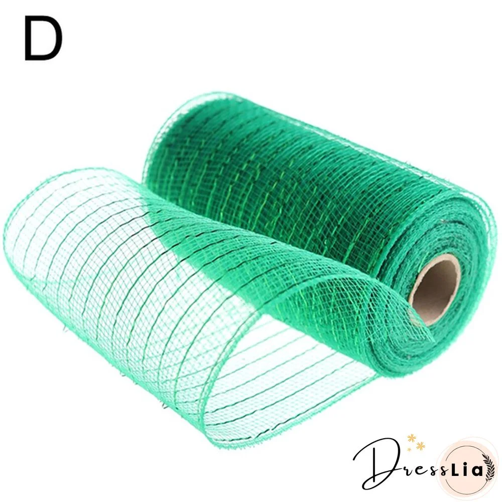 10Yard Gift Package Christmas Decoration for Wreaths Making Poly Mesh Ribbon Flower Wraping