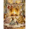 Rabbit Family Full Stamped Cross Stitch Kit 14CT 2-Strand 45x60cm Animal Series