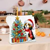 Acrylic Christmas Dogs Double Sided Diamond Painting Paper Towel Napkin Holder