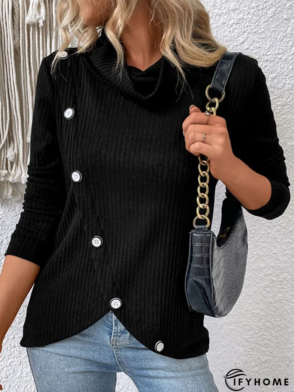 Jersey Plain Loose Casual Top | IFYHOME