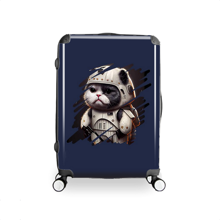 Cute Stormtrooper Meow, Cat Hardside Luggage