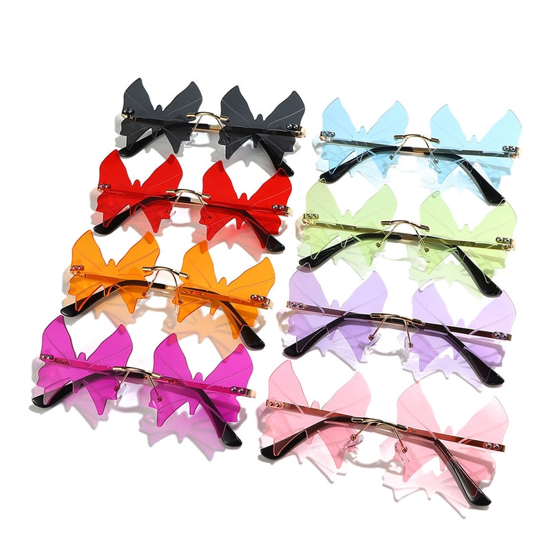 Hip-Hop Butterfly Pc Butterfly Frame Frameless Glasses