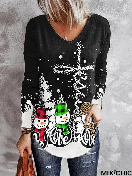 Christmas Snowman Tunic Top