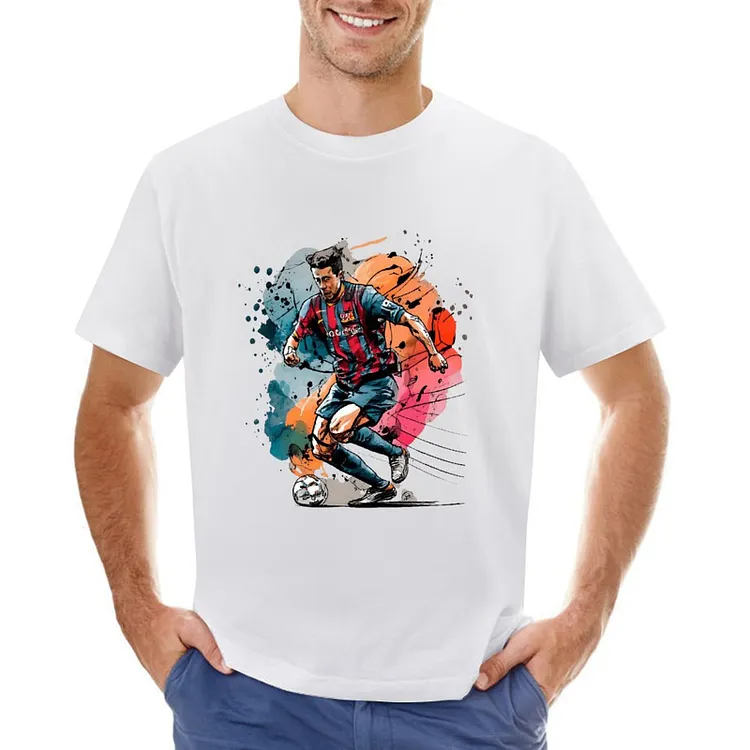 Robert Lewandowski Watercolor Style Inspired T-shirt