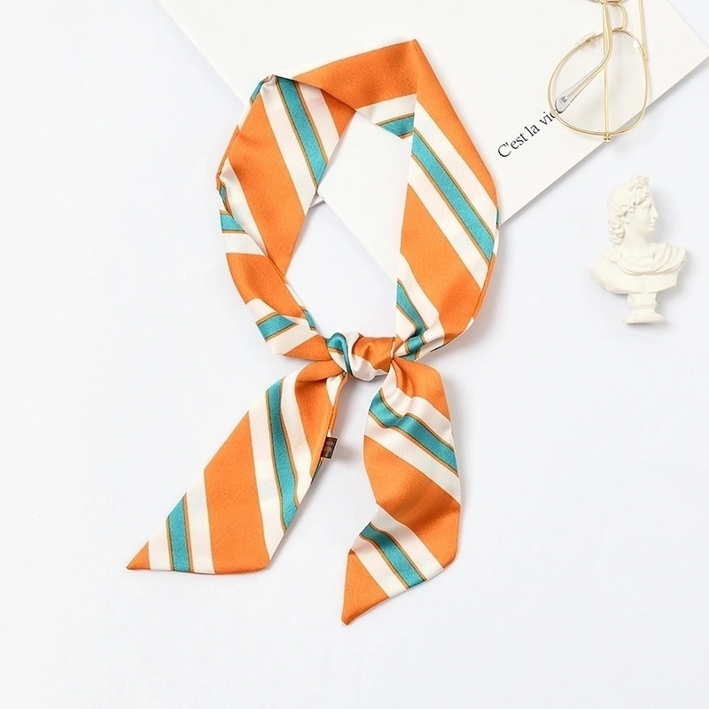 Women’s Sweet Polka Dots Heart Shape Satin Printing Silk Scarves