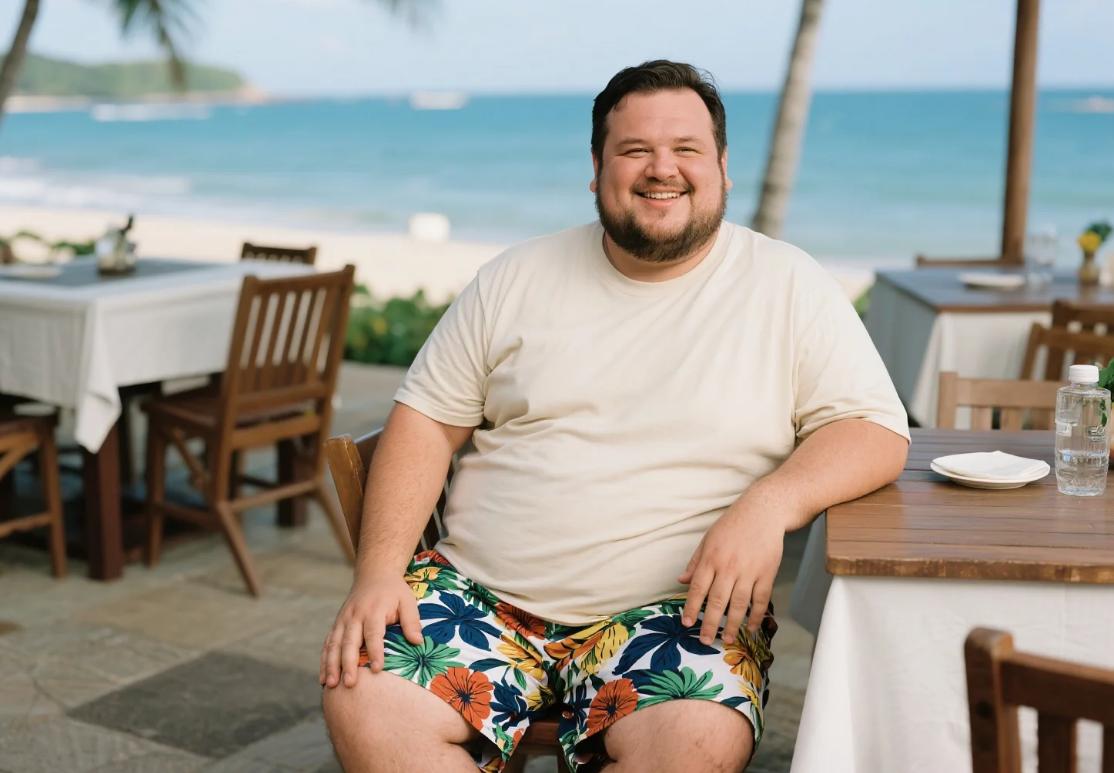 Floral printed gym shorts for big guys