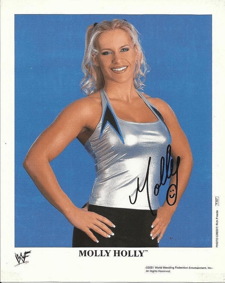 MOLLY HOLLY Signed Photo Poster paintinggraph - Professional Wrestler WWE / WWF / WCW preprint