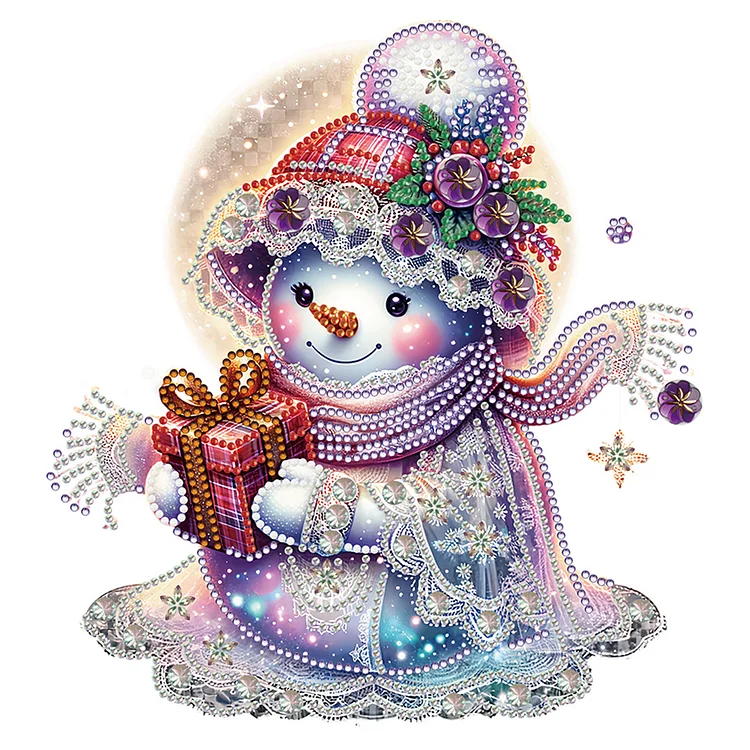 Christmas Snowman 30*30CM (Canvas) Special Drill Diamond Painting gbfke