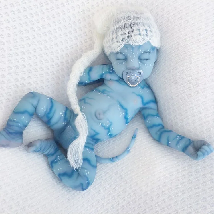 12" Realistic Glorfindel Full Body Soft Silicone Blue  Baby Baby Girl or Boy Rebornartdoll® RSAW-Rebornartdoll®