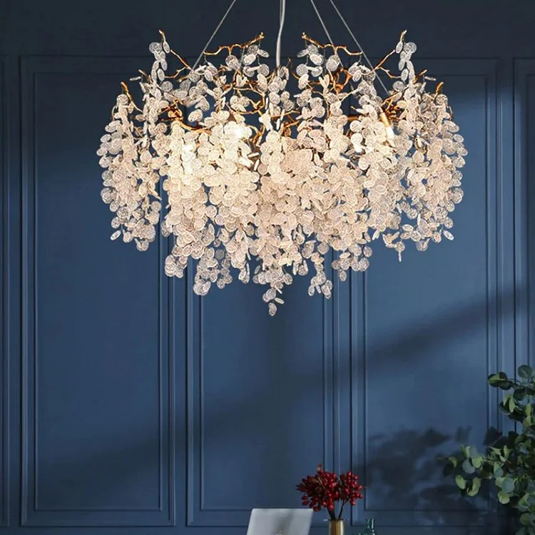 Luxury Spring Round Branch Chandelier Light Fixture