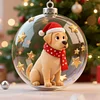 Christmas Dogs Snow Ball Globe Ornament Christmas Tree Decoration Gift