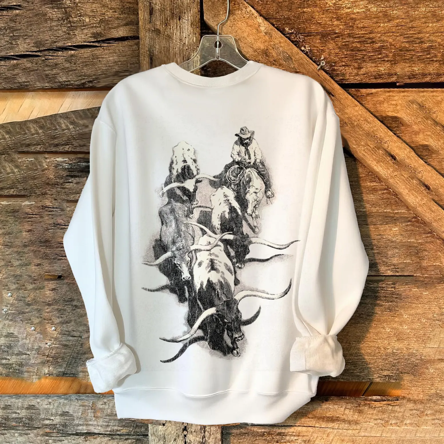 Western Cowboy Graphic Sweatshirt