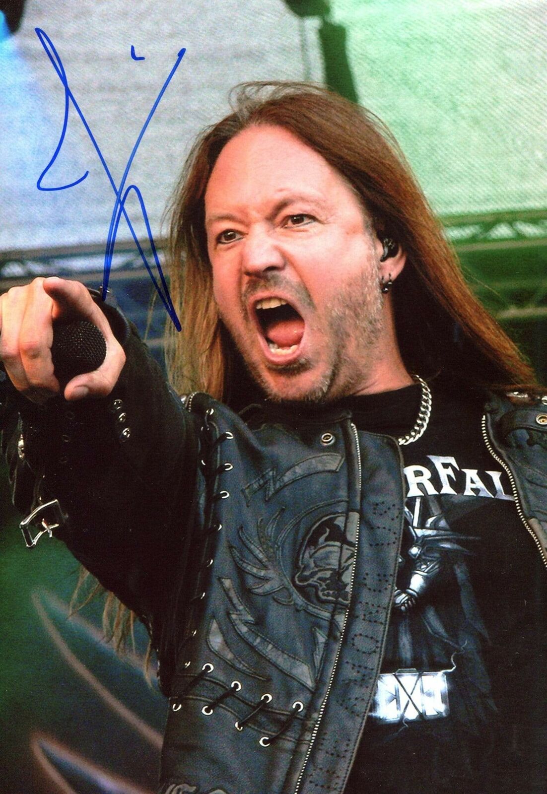 Joacim Cans SINGER HammerFall autograph, In-Person signed Photo Poster painting