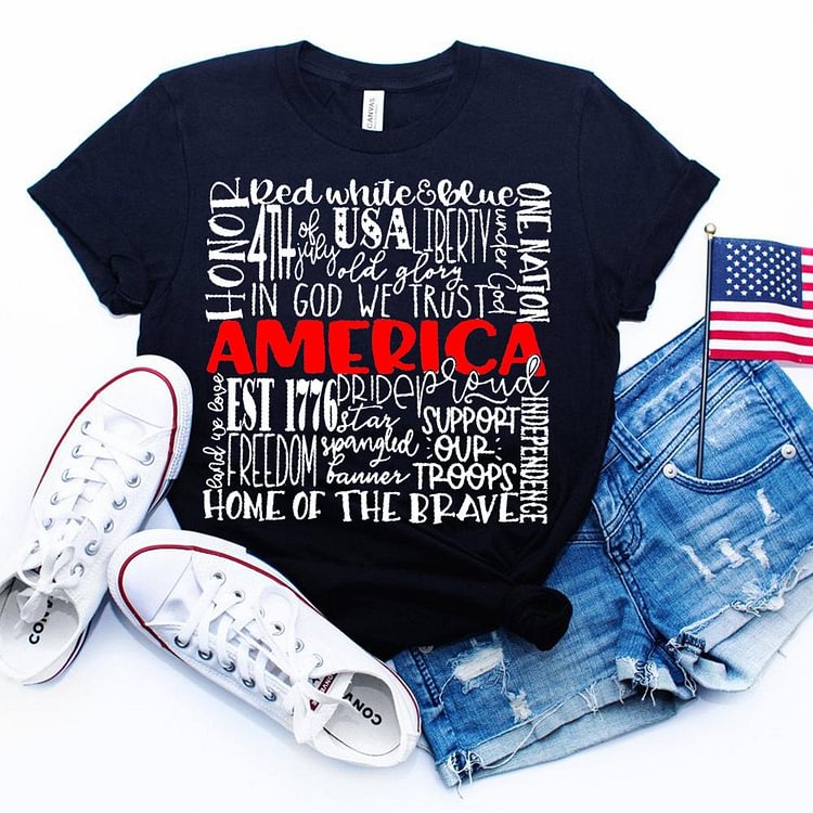 America T-shirt Tee - 01835
