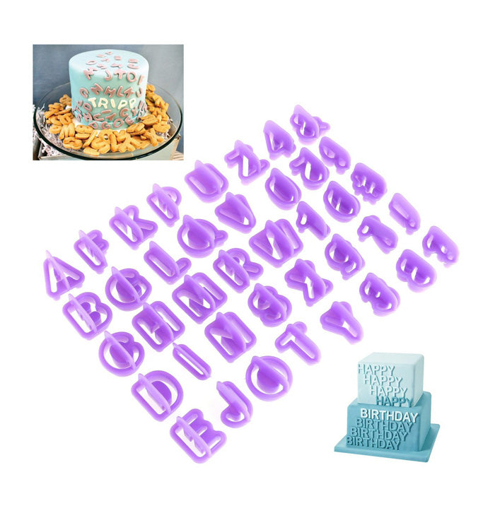 40Pcs Alphabet Numbers Symbols Cookie Biscuit Cutters Fondant DIY Mould Tool