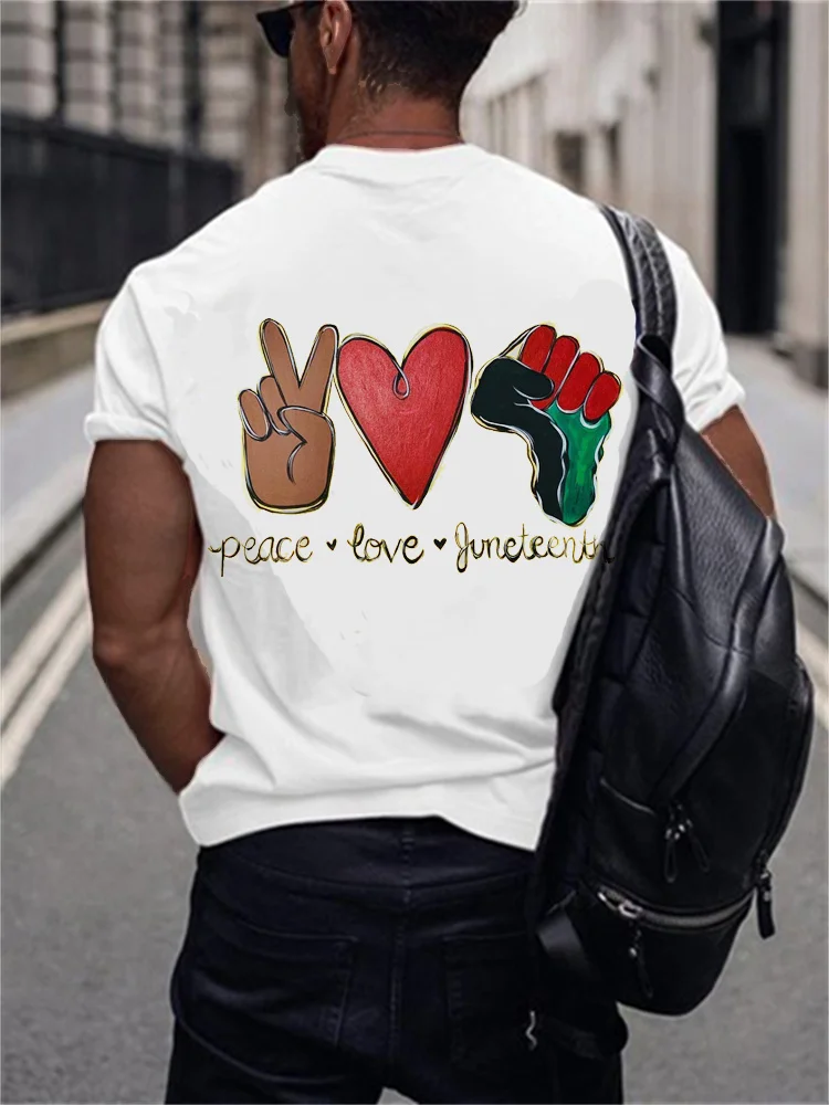 Peace Love Juneteenth T Shirt
