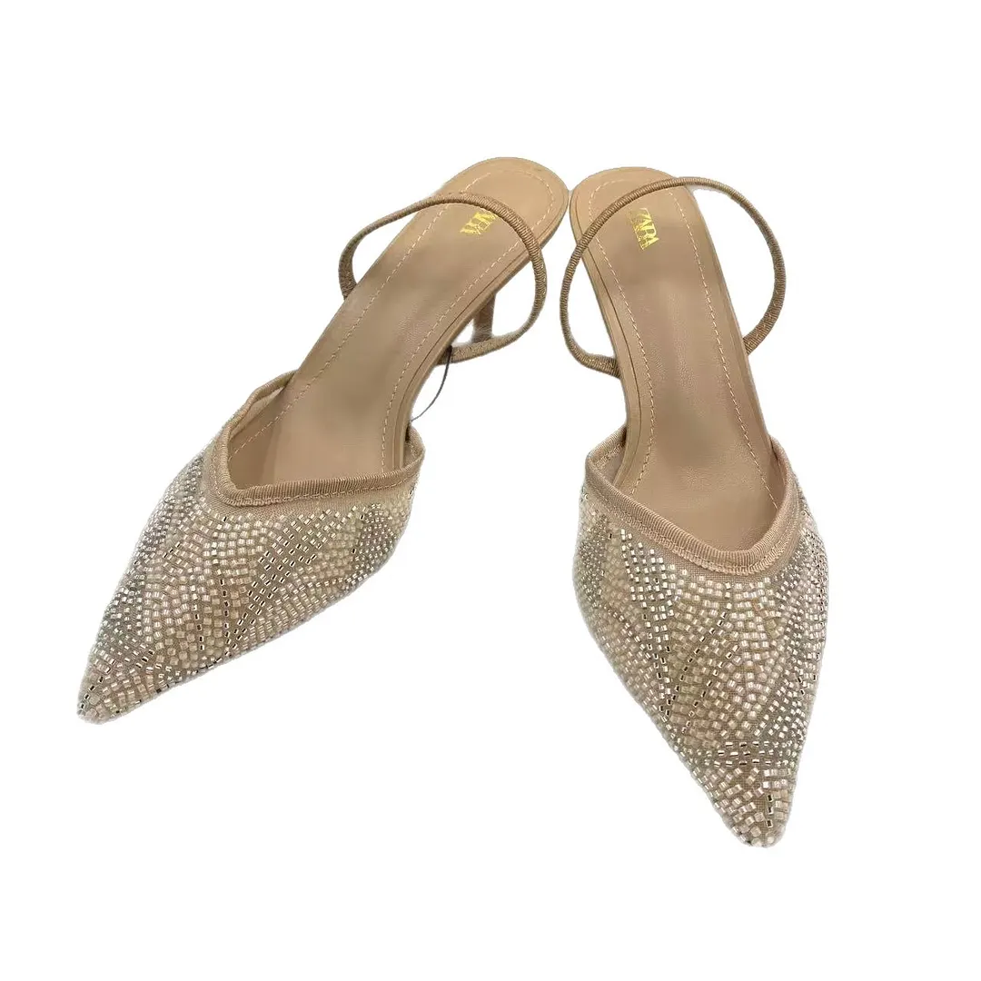 Breakj Breakj Family 2025 New Women's Shoes Low Heel Temperament High Heels Autumn Bag Head Fashion Showfy Sandals Women
