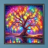 Arbre coloré de vie-plein diamant rond peinture-40 * 40cm